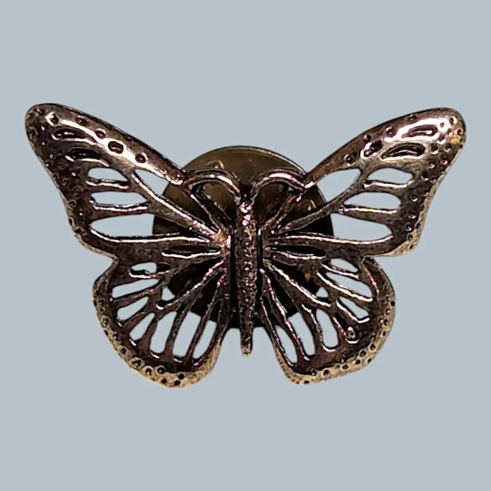 Butterfly Brooch Hat Lapel Pin Lot Of 6 Rainbow Cloisonné Filligree